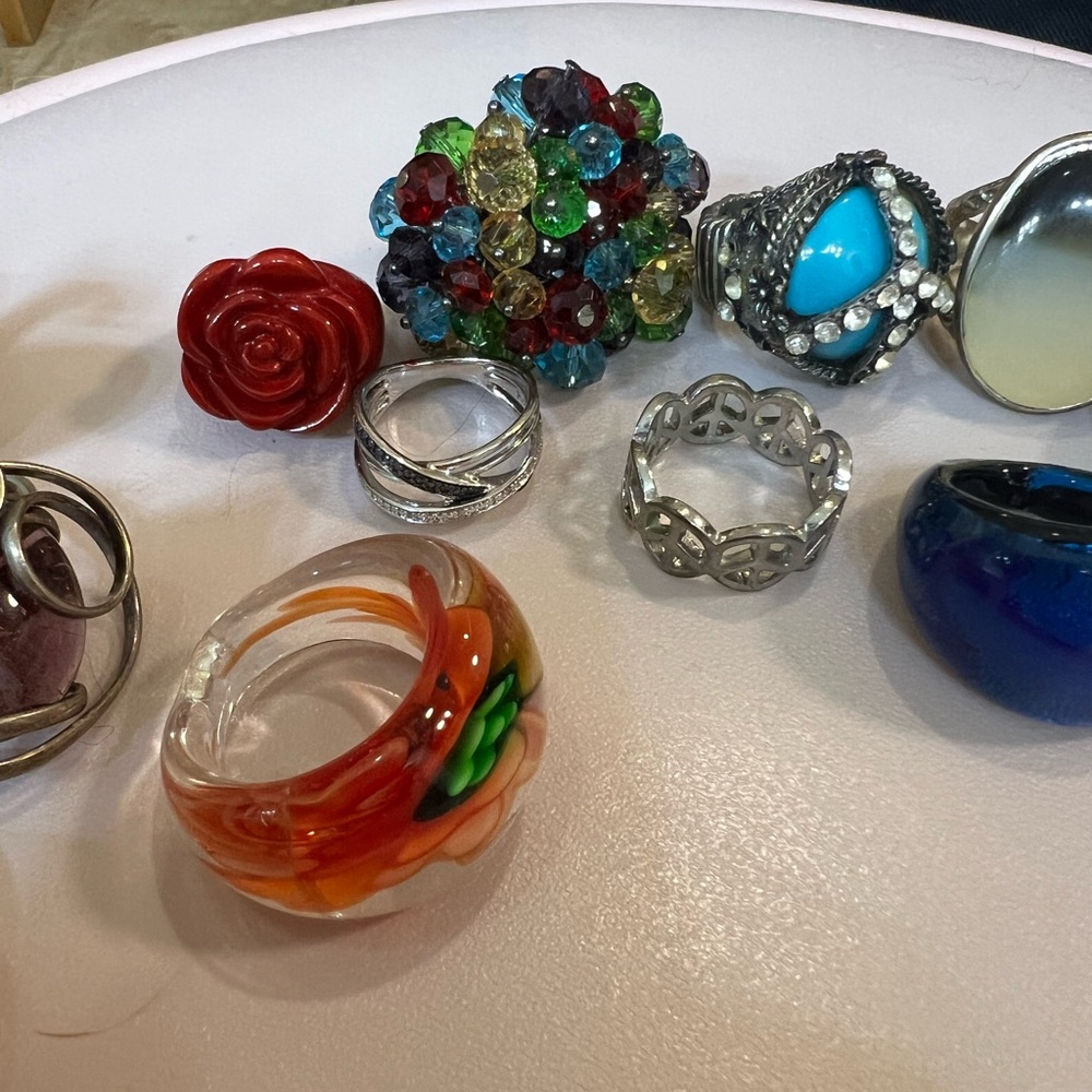 Colorful Statement Rings Collection - image 4